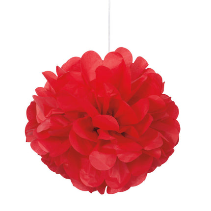 Pompon Rood 20cm 3st