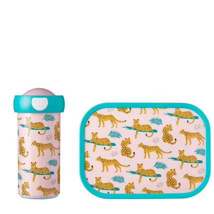 Lunchset Campus Schoolbeker+Lunchbox Leopard