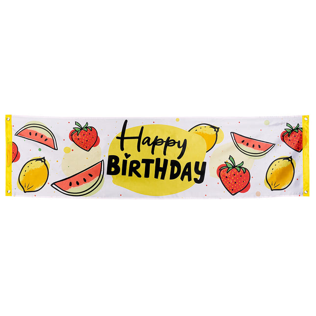 Happy Birthday Banner Fruit 1,8m