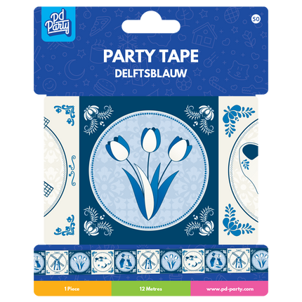 Party Tape Delftsblauw 1,2m