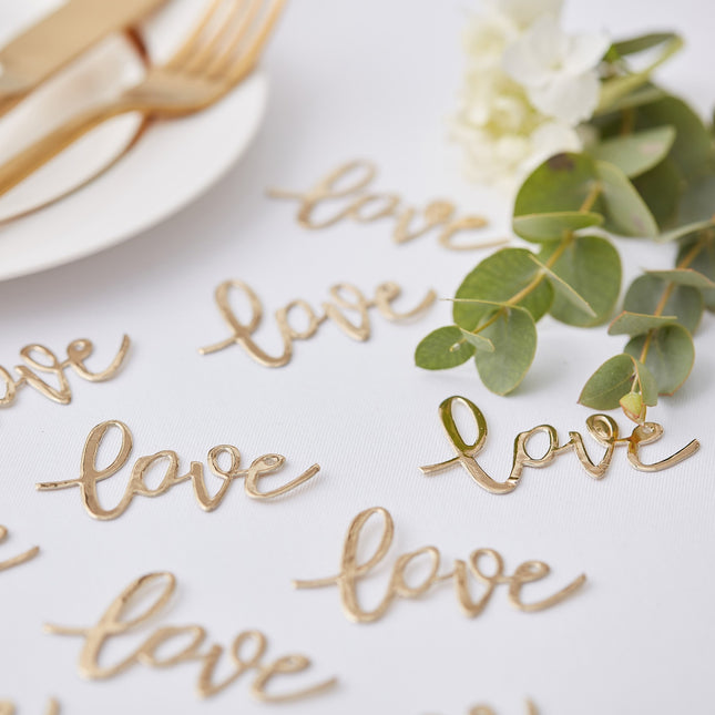 Gouden Confetti Love 6,5cm