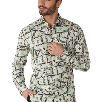 Dollar Geld Overhemd Heren OppoSuits