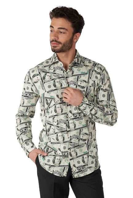 Dollar Geld Overhemd Heren OppoSuits