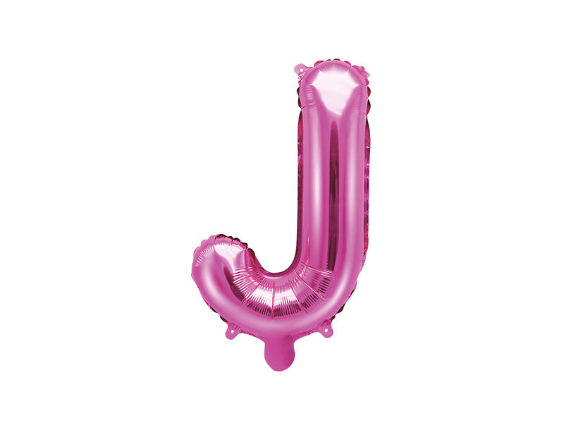 Folie Ballon Letter J Roze Leeg 35cm