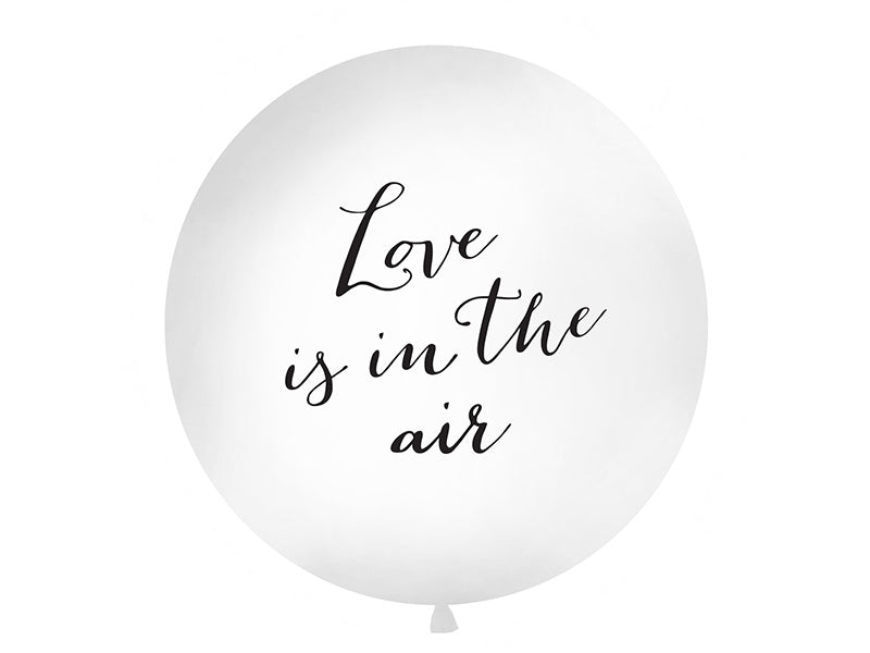 Witte Balllon Love Is In The Air 90cm