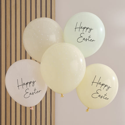 Pasen Ballonnen Happy Easter 30cm 5st