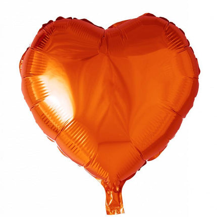 Helium Ballon Hart Oranje 46cm leeg