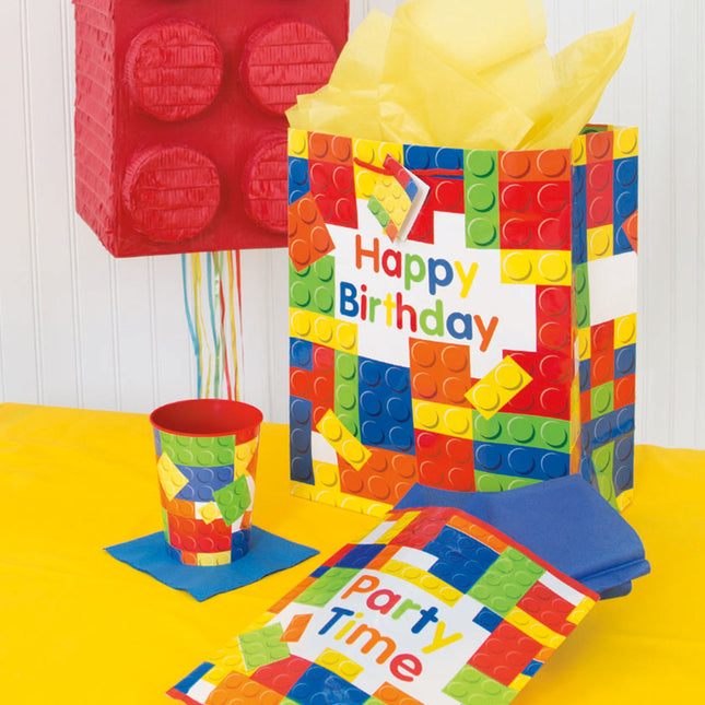 Helium Ballon Lego Happy Birthday 45cm leeg
