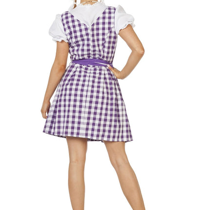 Paarse Dirndl Jurk Oktoberfest Dames