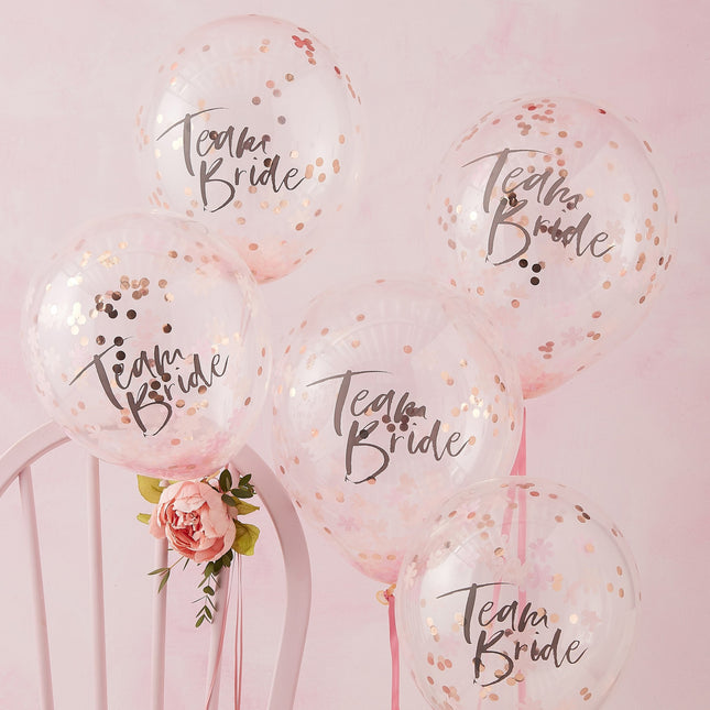 Ballonnen Team Bride 30cm 5st