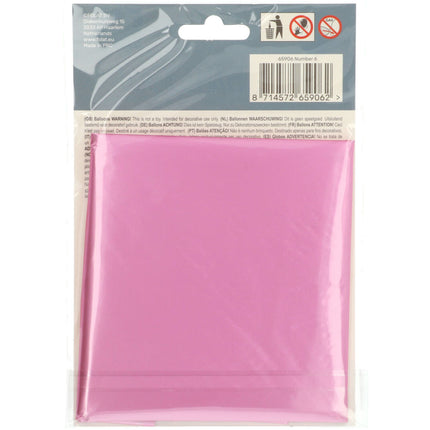 Folie Ballon Cijfer 6 Mat Roze XL 86cm leeg