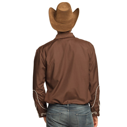 Cowboy Shirt Heren Bruin