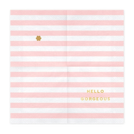 Lichtroze Servetten Hello Gorgeous 33cm 20st