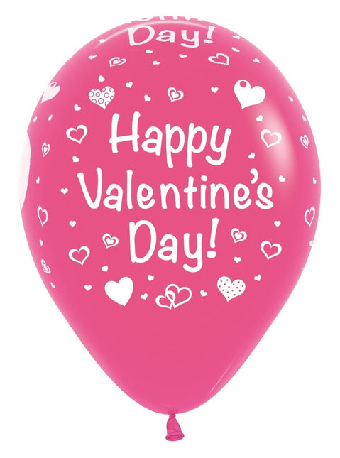 Ballonnen Happy Valentines Day Mix 30cm 25st