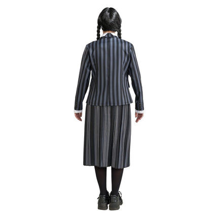 Kostuum Wednesday School Uniform Zwart/Grijs