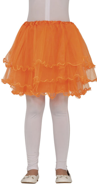 Oranje Tutu Meisje Ruches 30cm