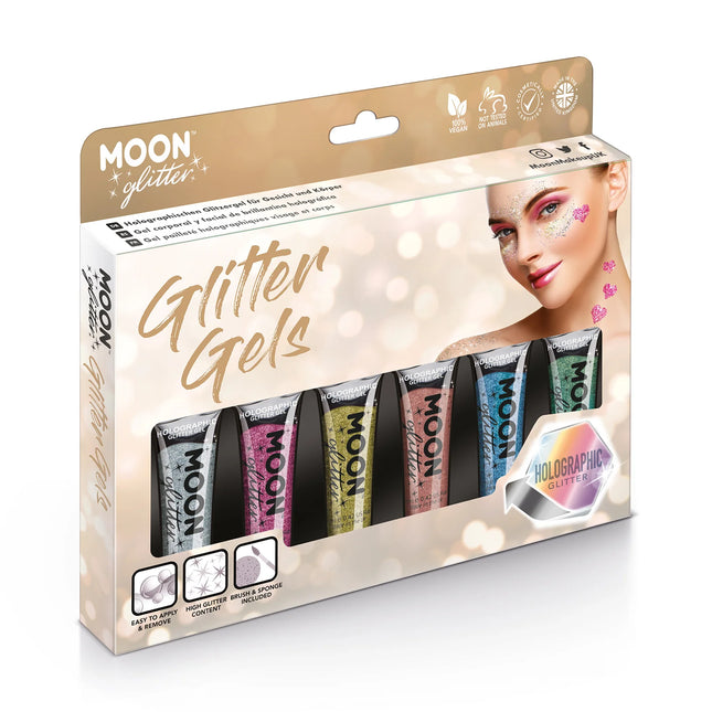 Moon Glitter Holographic Fine Glitter Gel Green 12ml