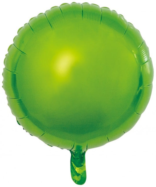 Helium Ballon Rond Groen Leeg 45cm