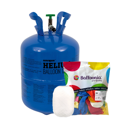 Helium Tank met 100 Ballonnen en Lint