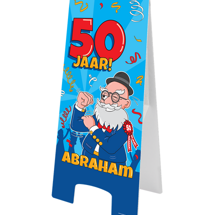 Warning Sign Abraham Cartoon 58cm