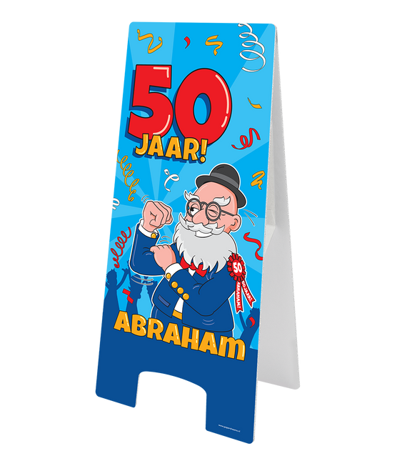 Warning Sign Abraham Cartoon 58cm