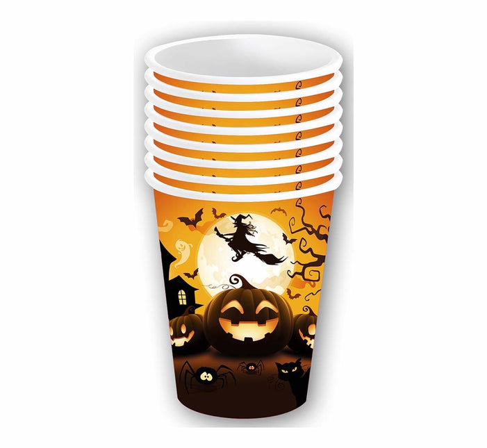 Halloween Bekers Pompoen 355ml 6st