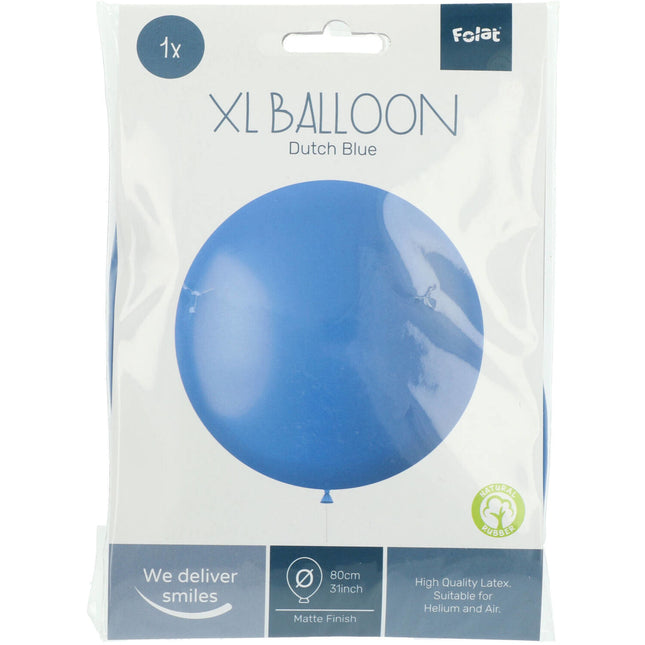 Blauwe Ballon Dutch Blue 80cm