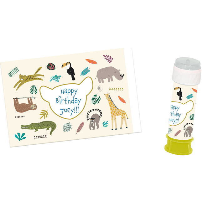 Jungle Dieren Stickers Zoo Party Voor Bellenblaas 6st