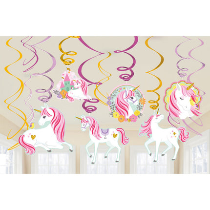 Unicorn Hangdecoratie 61cm 12st