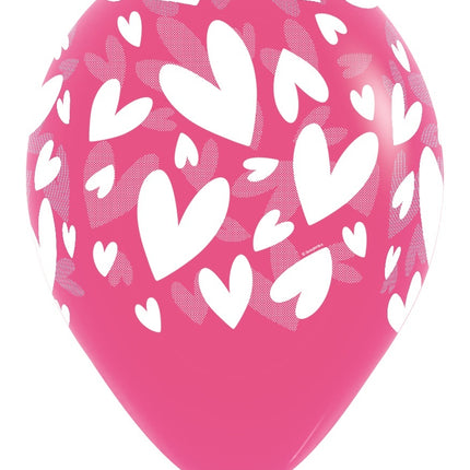 Ballonnen Modern Hearts Mix 30cm 25st