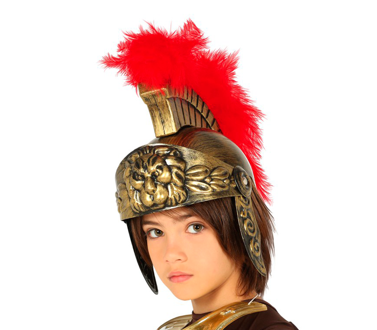 Romeinse Helm Goud Kind