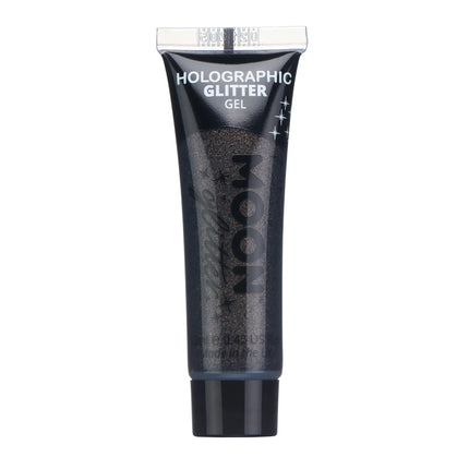 Moon Glitter Holographic Fine Glitter Gel Black 12ml