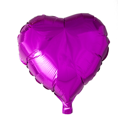 Helium Ballon Hart Fuchsia 46cm leeg