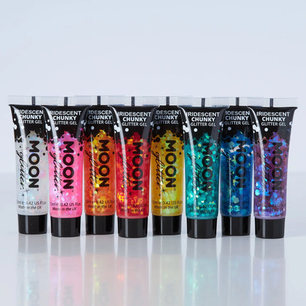 Moon Glitter Iridescent Chunky Glitter Gel Pink 12ml