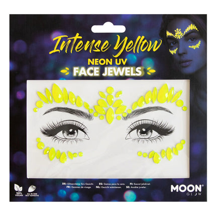 Moon Glow Neon UV Face Jewels Intense Yellow