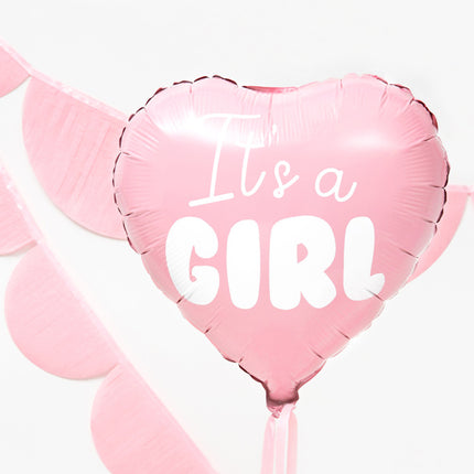 Helium Ballon Hart It'S A Girl Leeg 45cm