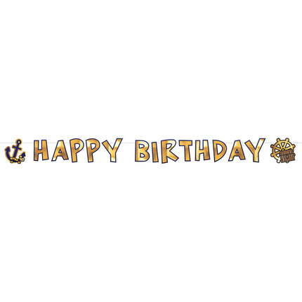 Letterslinger Piraten Happy Birthday 1,8m