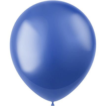 Blauwe Ballonnen Metallic Royal Blue 33cm 50st