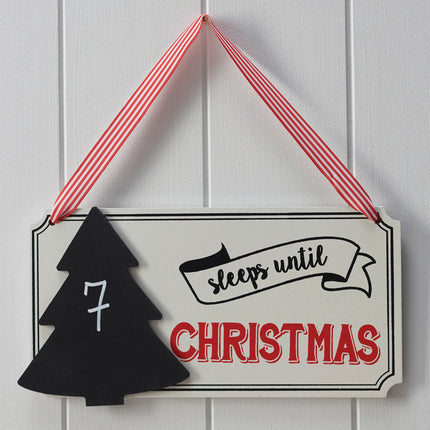 Hangbord Sleeps Until Christmas 21,5cm