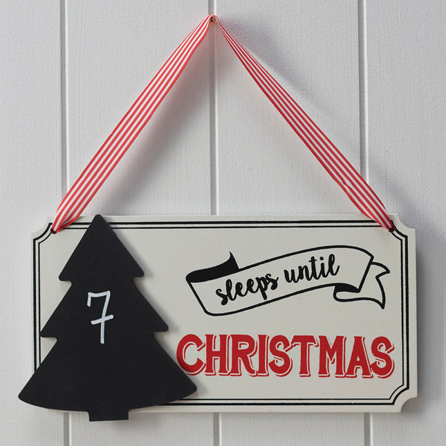 Hangbord Sleeps Until Christmas 21,5cm