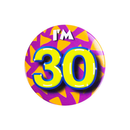 I'm 30 Button 30 Jaar 5,5cm