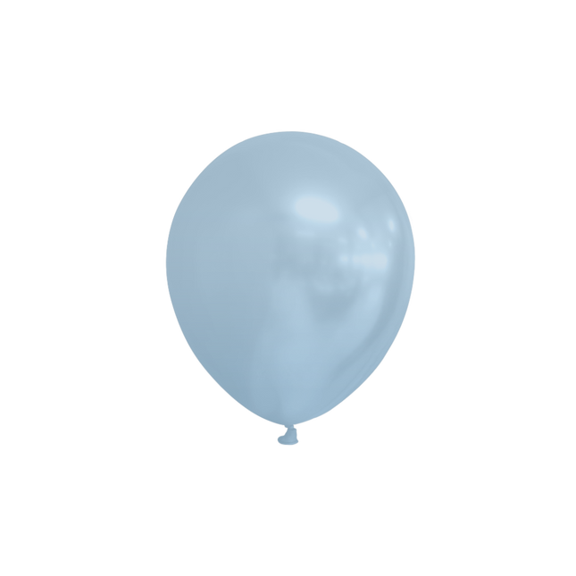 Lichtblauwe Ballonnen Metallic 13cm 100st