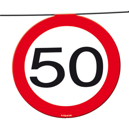 Slingers 50 Jaar Verkeersbord 12m