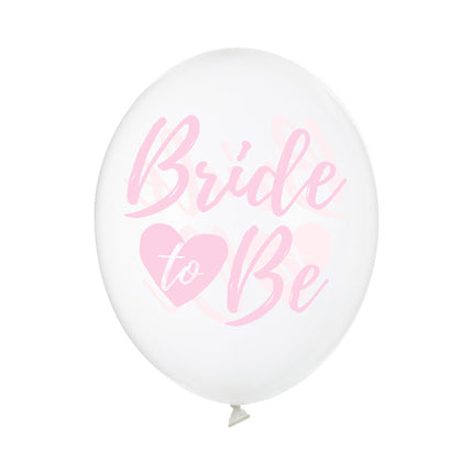 Bride To Be Ballonnen Roze 30cm 6st