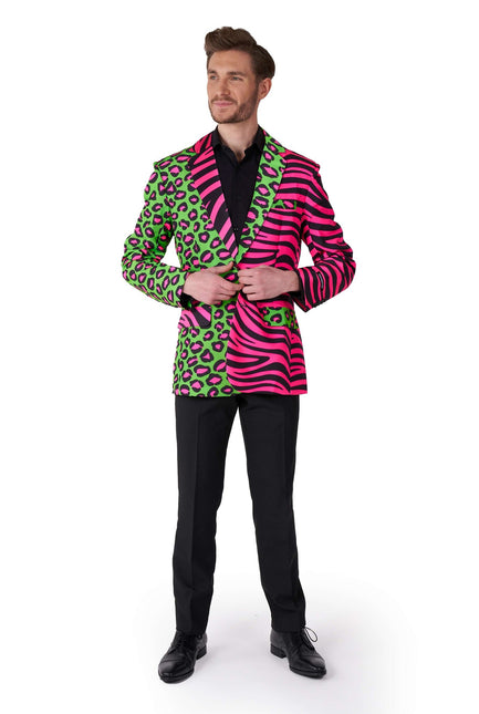 Panter Tijger Neon Blazer Heren Suitmeister