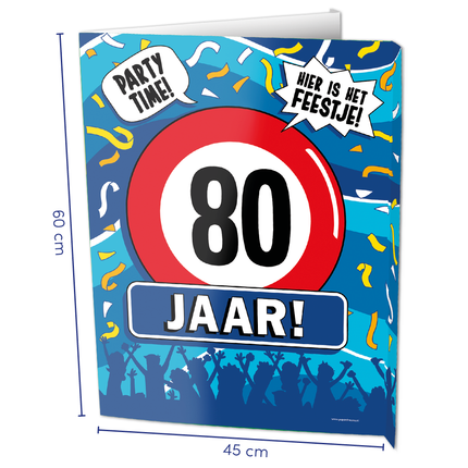 Raambord 80 jaar 60cm