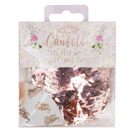 Rose Gouden Happy Birthday Confetti 14g