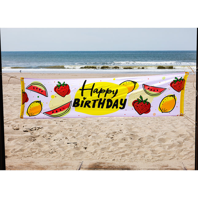 Happy Birthday Banner Fruit 1,8m