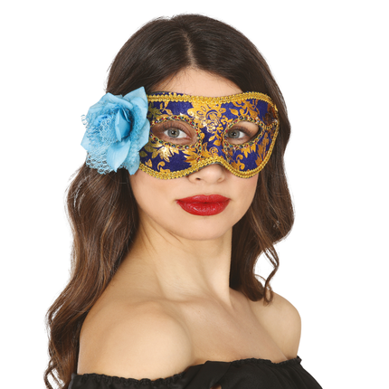 Bloem Masker Blauw Goud