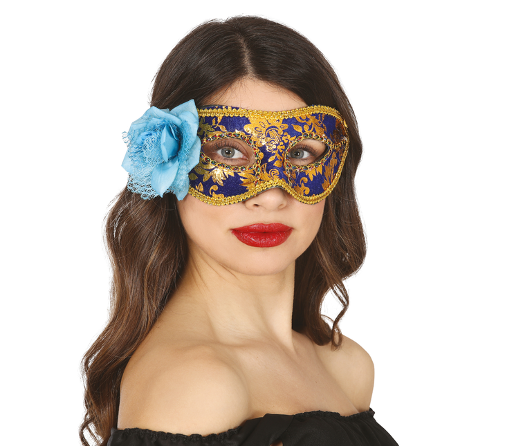 Bloem Masker Blauw Goud